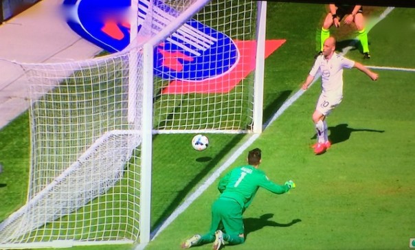 Il gol di Borja Valero, per il momentaneo 3-1 viola