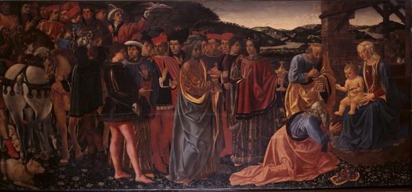 Cosimo Rosselli, Adorazione dei magi, tempera grassa su tavola, cm 101 x 2017.