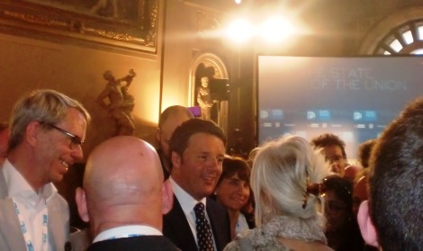 Matteo Renzi nel Salone dei Cinquecento per The State of the Union