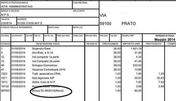 statino di un dipendente del comune di Prato