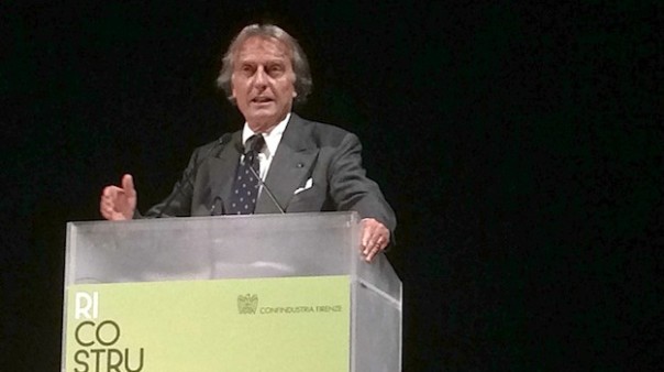 Luca Cordero di Montezemolo durante il suo intervento all'assemblea di Confindustria Firenze