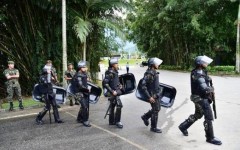Poliziotti e soldati presidiano il buen ritiro della nazionale italiana a Mangaratiba