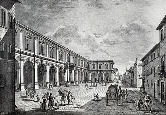 Antica stampa dell'Ospedale di Santa Maria Nuova