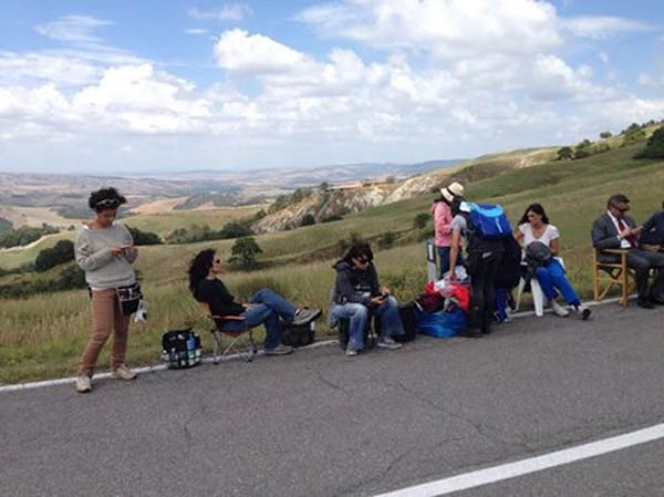 Le riprese del film a Radicofani