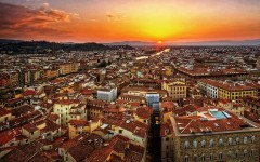 Una veduta panoramica dall'alto di Firenze