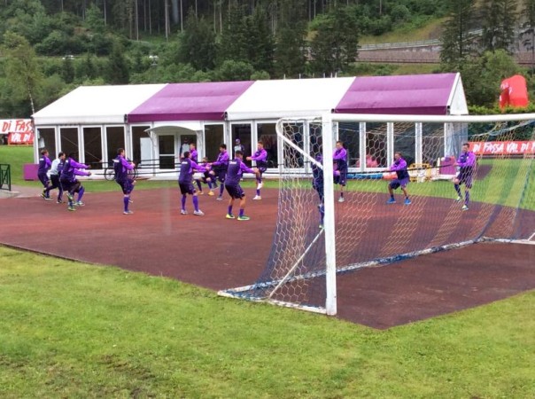 Primo allenamento a Moena per la Fiorentina
