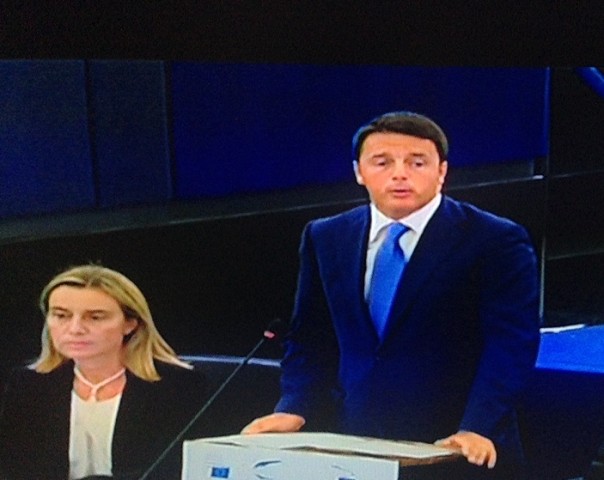  Renzi a Strasburgo