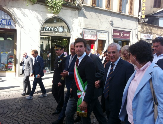 Dario Nardella al corteo per i 70 anni dalla Liberazione