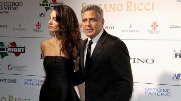 George Clooney con la fidanzata Amal
