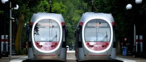 Due tram della linea 1, l'unica attiva a Firenze