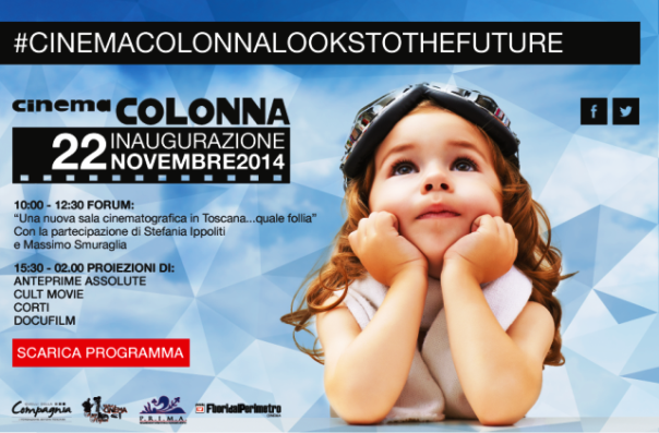 Cinema Colonna, il manifesto-locandina per la nuova inaugurazione