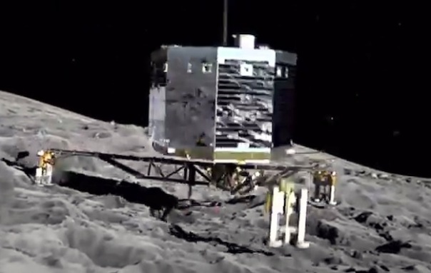 Il lander Philae costruito dalla Galileo