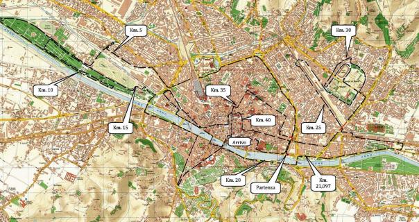 Percorso della Firenze Marathon