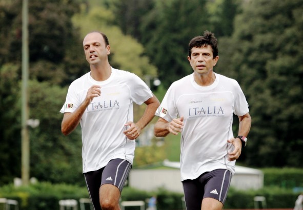 Politici podisti. Da sinistra, il vicepremier Angelino Alfano e il ministro delle Infrastrutture Maurizio Lupi