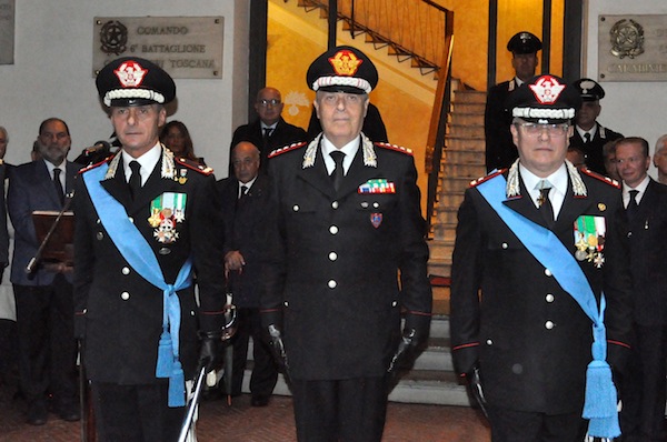 da sinistra i generali Emanuele Saltalamacchia, Ugo Zottin e Alberto Mosca