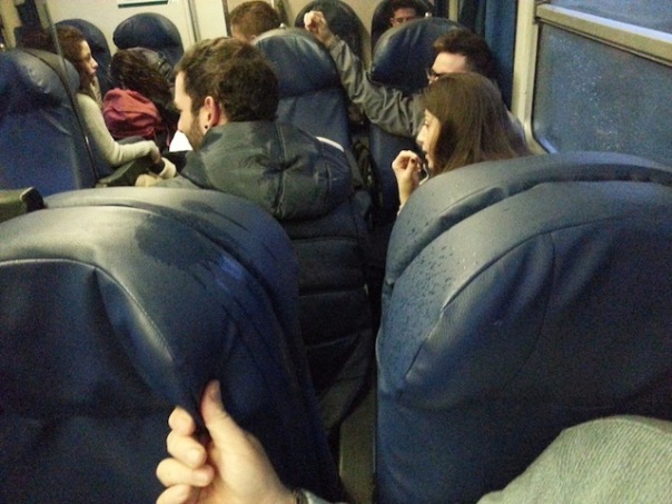 Sedili bagnati durante il viaggio