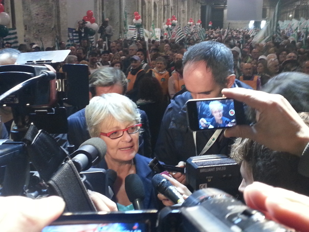 Annamaria Furlan alla Leopolda di Firenze per parlare di lavoro