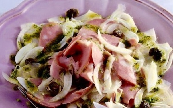 Insalata finocchi e mortadella
