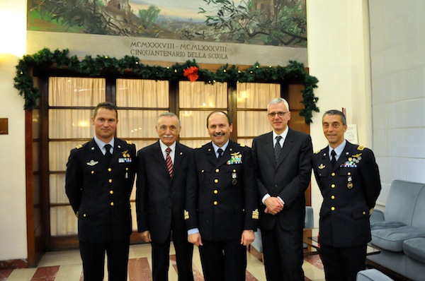Da sin. colonnello Pederzolli, vice presidente Fedeli, generale Camperi, professor Bozzo, colonnello Melillo