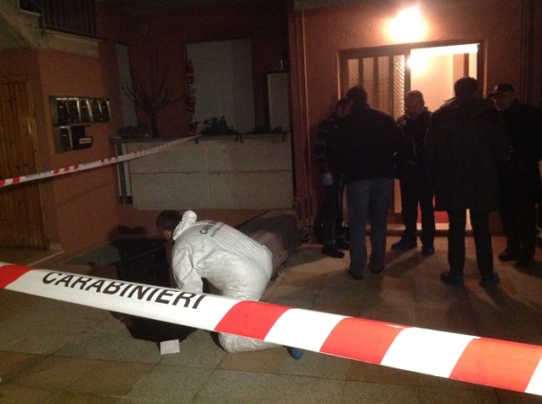 La scena della tragedia a San Severino Marche