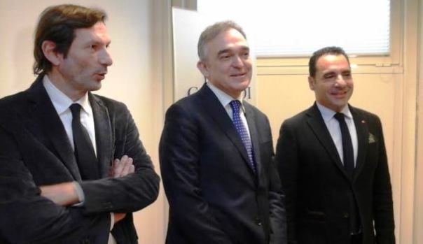 Da sinistra, Massimo Biagioni, Enrico Rossi e Nico Gronchi