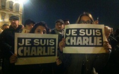 Firenze, piazza Ognissanti, presidio di solidarietà per la strage al Charlie Hebdo2