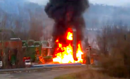 Fiamme nell'impianto di Gallicano