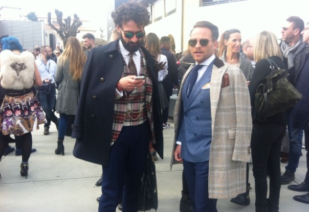 Pitti Uomo edizione invernale 2015: modelli a spasso in Fortezza