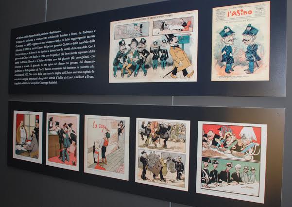 Anche alcune vignette nell'esposizione nelle sale i Palazzo Panciatichi dedicata alla Polizia di Stato