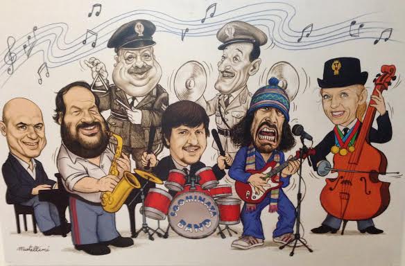 Caricature nella mostra suòll aPolizia di Stato a Palazzo Panciatichi, sede del Consiglio regionale della Toscana