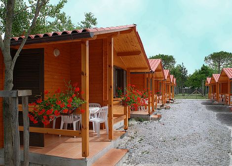 bungalows in un campeggio