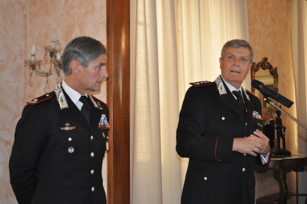 da sinistra il generale Saltalamacchia e il generale Zottin