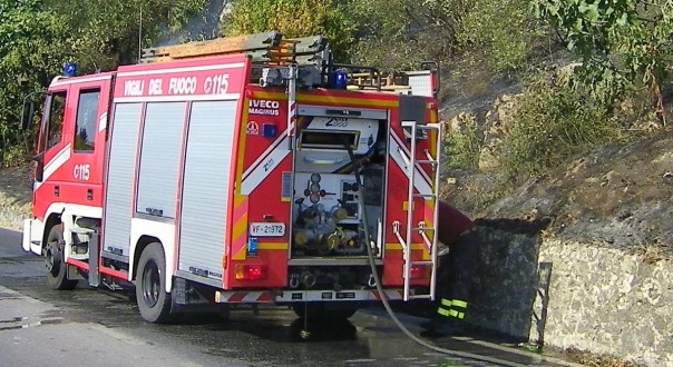 Intervento dei Vigili del fuoco