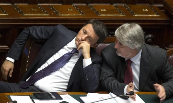 Matteo Renzi con il ministro Giuliano Poletti