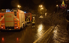 Intervento dei Vigili del Fuoco durante la notte