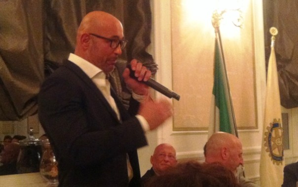 Maurizio Bonfiglio, ex calciante alla serata dei Rotary Club