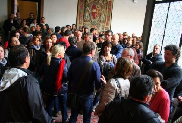 Protesta dei dipendenti della provincia di Firenze
