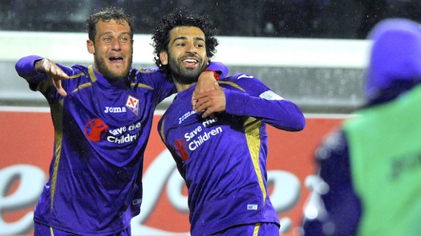 Diamanti e Salah, autori dei due gol della vittgoria viola conro la Sampdoria