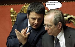 Renzi e il ministro Padoan