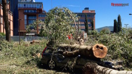 I danni del nubifragio d'inizio agosto, a Firenze