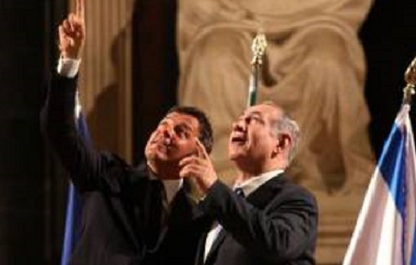 Renzi e Netanyahu a Palazzo vecchio