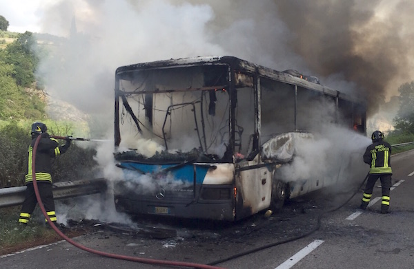 L'intervento dei Vigili del Fuoco