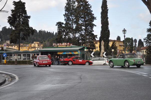 Gruppo di auto storiche alla Firenze - Fiesole