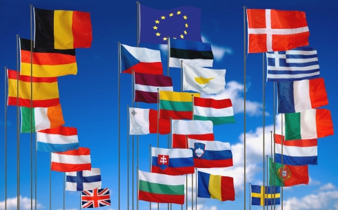 EU flags