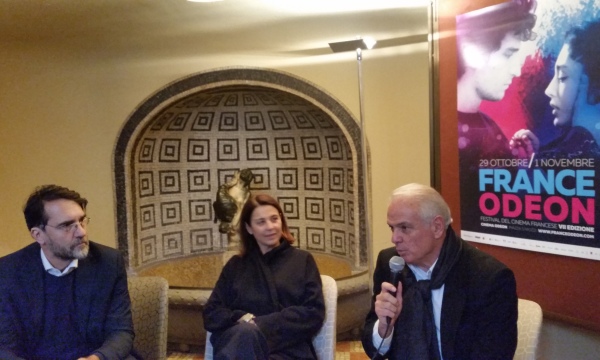 All presentazione di France Odeon 2015, da sinistra F.R. Martinotti, S.Ippoliti e R.Zucconi