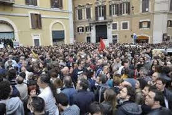 Manifestazione dei rappresentanti della sicurezza