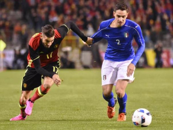 Belgio-Italia, Mattia De Sciglio in azione