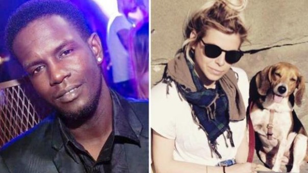 Da sinistra, il sengalese fermato per omicidio e la vittima Ashley Olsen