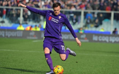 Ilicic sta per calciare la punizione vincente