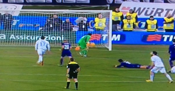 La seconda rete della Lazio, firmata nel finale da Milinkovic Savic